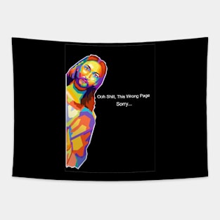 Jesus Memes Wpap Pop Art Tapestry