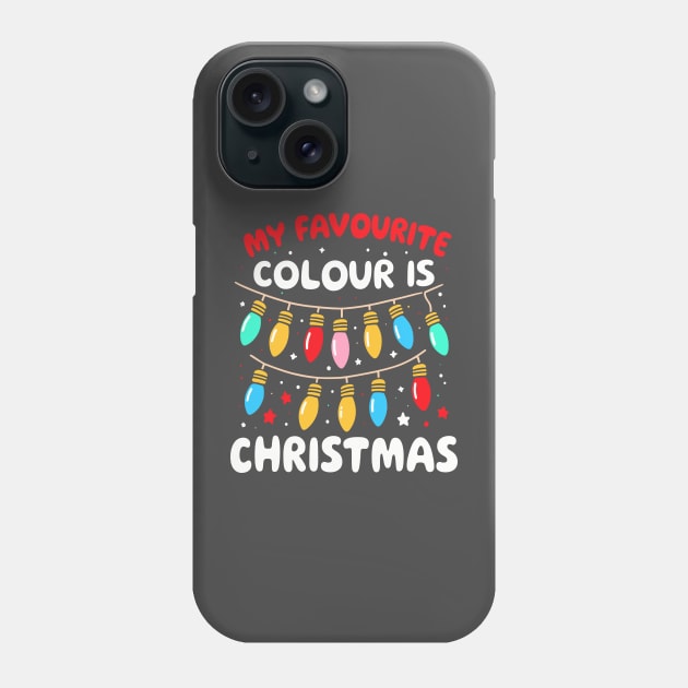 My Favourite Colour Is Christmas - Festive Lights Phone Case by 1BPDesigns