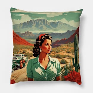 Magdalena de Kino Sonora Mexico Vintage Tourism Travel Pillow