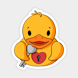 Key To My Heart Rubber Duck Magnet