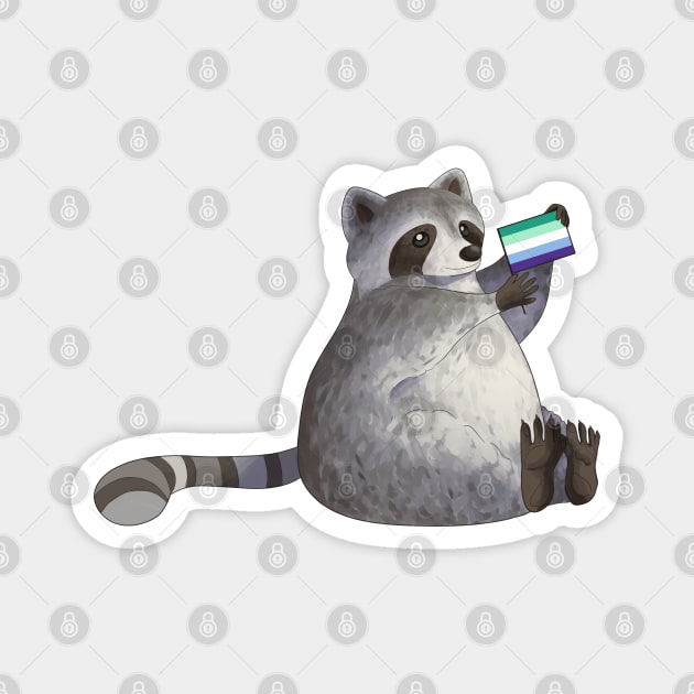 MLM Pride Raccoon Magnet by celestialuka
