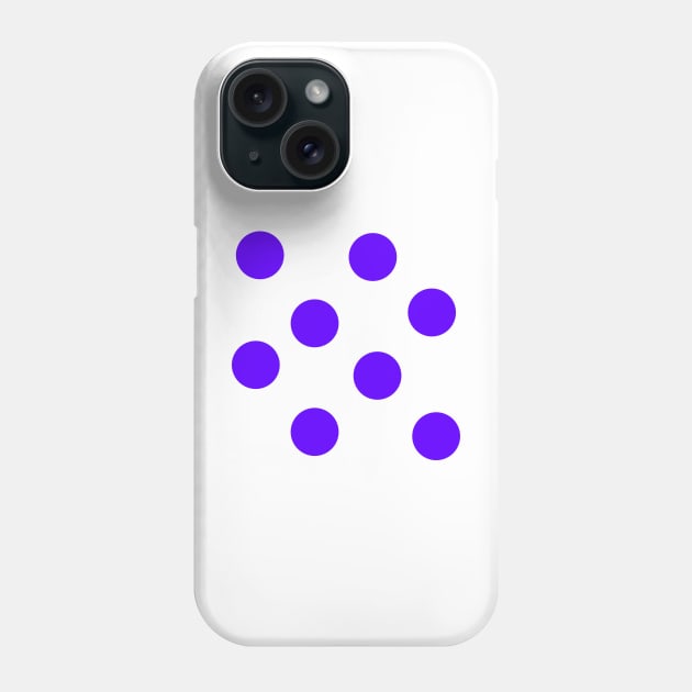 Purple on White Polka Dots Phone Case by MacSquiddles