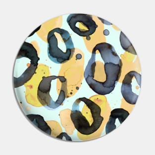 Leopard Circles Yellow Pin