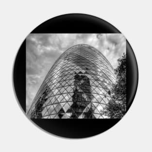 London Architecture, Geometric Shapes, Black And White Pin