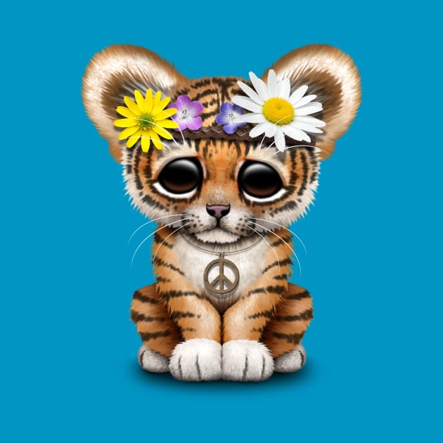 Cute Hippie Tiger Cub by jeffbartels