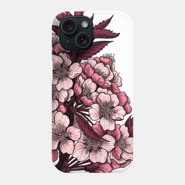 Cherry blossom branch Phone Case by katerinamk