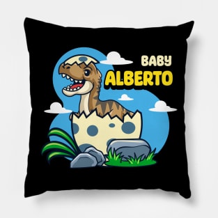 Cute Albertosaurus Dino Cartoon Pillow