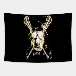 LAX Skull, Lacrosse, Sport, Skeleton Tapestry