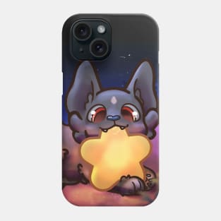 Brown hyena nomming a star Phone Case