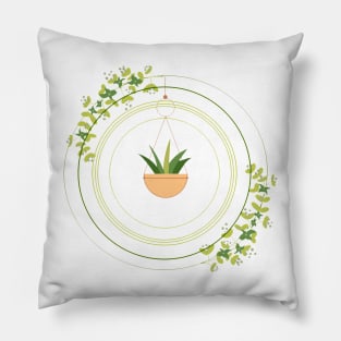 Minimalistic Leaf Plant Nature Design Pillow