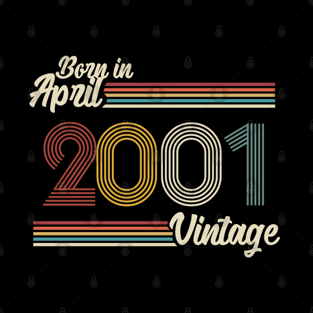 Vintage Born In April 2001 by Jokowow