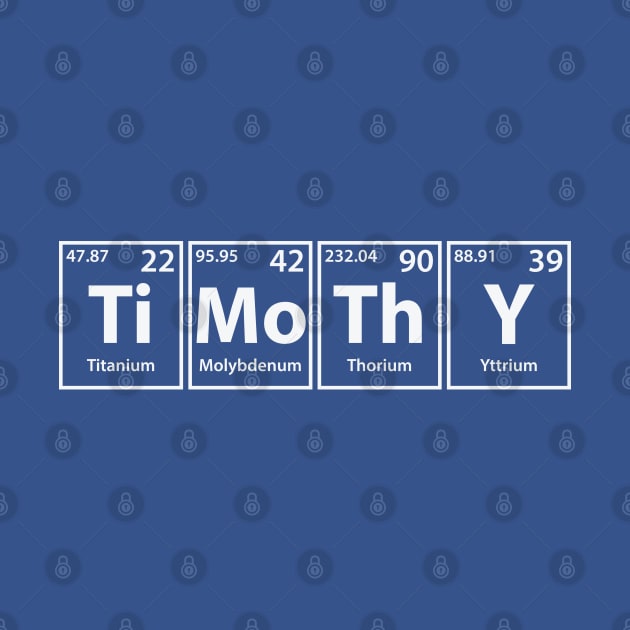 Timothy (Ti-Mo-Th-Y) Periodic Elements Spelling by cerebrands