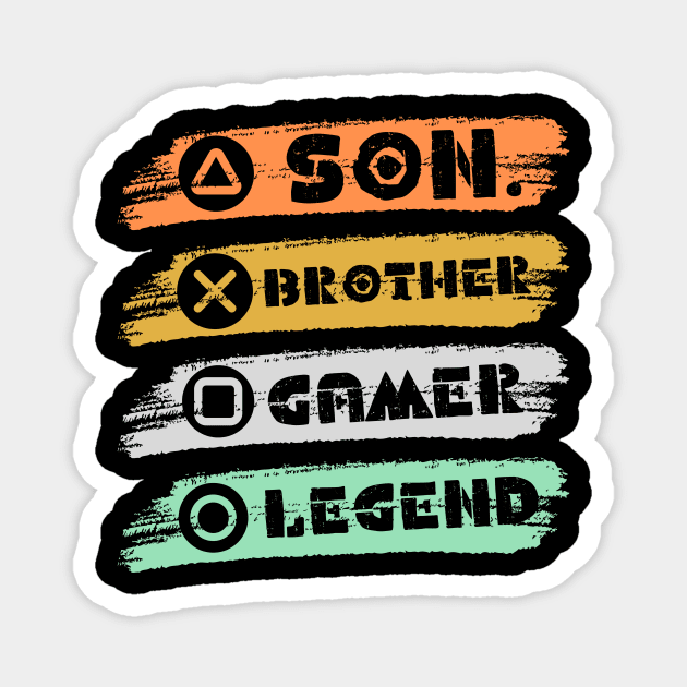 Son Brother Gamer Legend Magnet by The WYLD Tribe