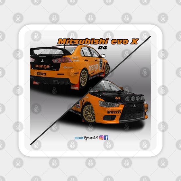 Mitsubishi evo X 05 R4 Magnet by PjesusArt