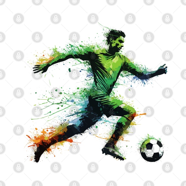 Soccer football Ink art by TomFrontierArt