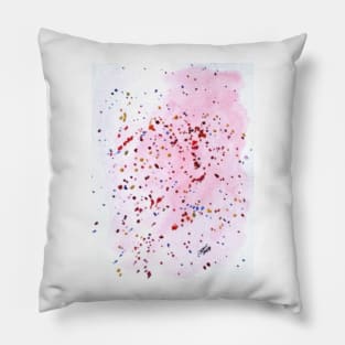 Art Doodle No. 41 Pink Splatter Pillow