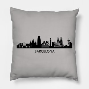 Barcelona Skyline Pillow