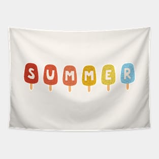 Colorful ICE CREAM STICKS with SUMMER Word Tapestry