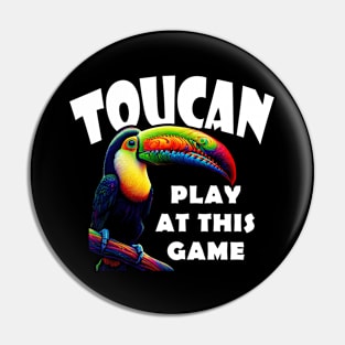 Brazil Funny Jungle Toucan Psychedelic Pun Pin