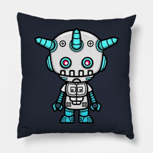 kawaii doodle cute robot Pillow