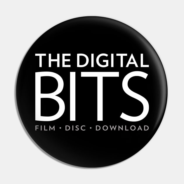 The Digital Bits - White on Dark - Big Front Pin by TheDigitalBits