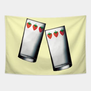 Nana strawberry glasses - Pixel Art #001 Tapestry