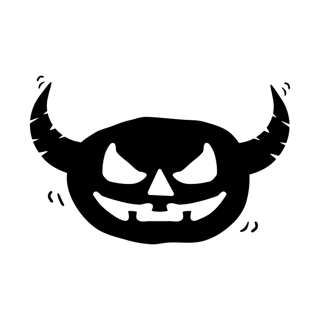 horned pumpkin for halloween theme by bloomroge