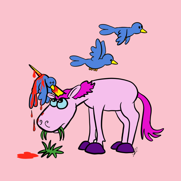 Unicorn bird accident by wolfmanjaq