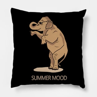 Summer mood of a elephant Pillow