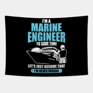 I'm A Marine Engineer Ship Boat Engineering Gift Tapestry