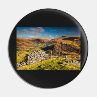 Bwlch Bryn-rhudd Pass, Cefn Cul, Glyn Tawe and Fan Gyhirych from Cribarth, Brecon Beacons National Park Pin