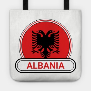 Albania Country Badge - Albania Flag Tote