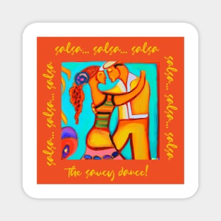 Man and Woman Dancing Salsa Magnet