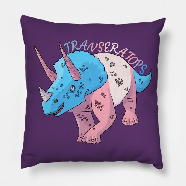 Transeratops Pillow by SarahStrangeArt