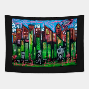 Robo World - City of Secrets Tapestry