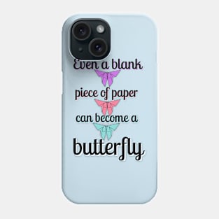 motivational inspiration origami butterflies Phone Case