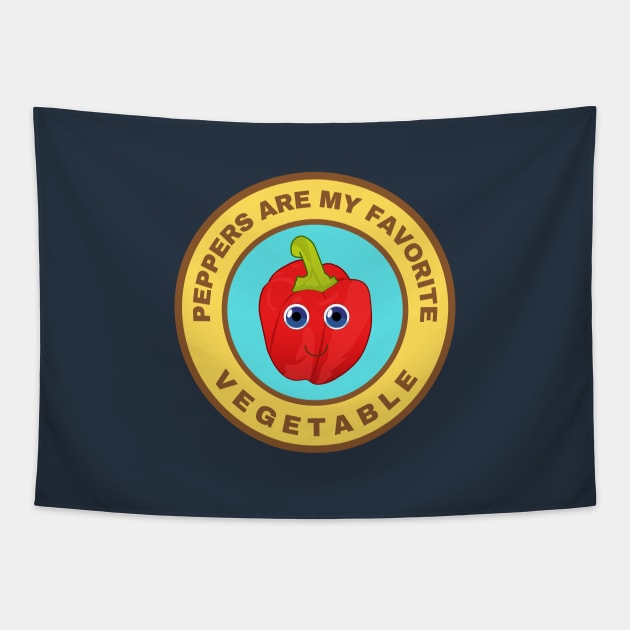 Peppers are my favorite vegetable Tapestry by InspiredCreative