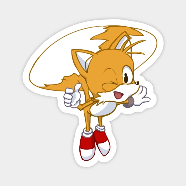 Tails Miles Prower Running Sticker - Tails Miles Prower Running