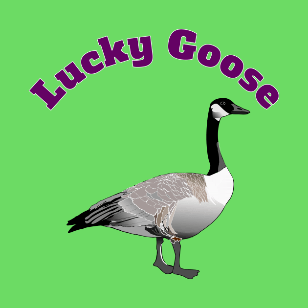 Lucky Goose Funny Geese Lovers Gift by klimentina