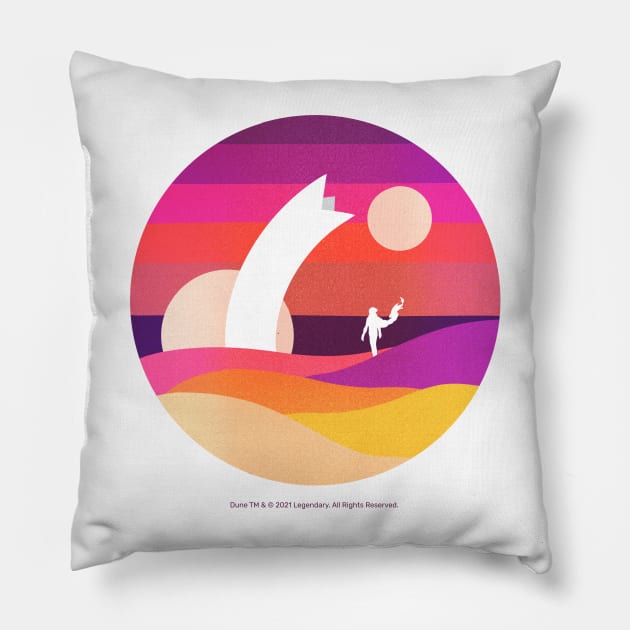 Minimalist Arrakis, Neon Pillow by Dream Artworks