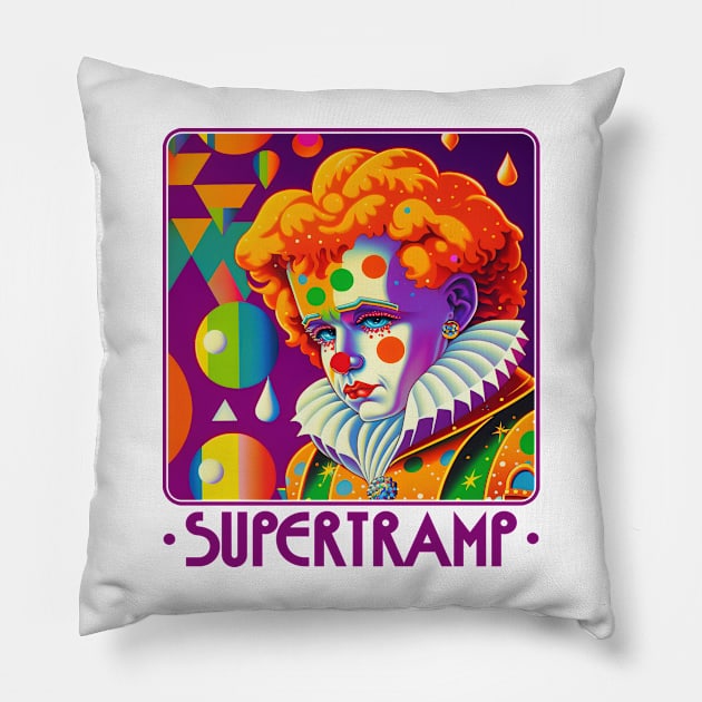 Supertramp / Original Retro Style Design Pillow by DankFutura