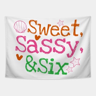 Sweet Sassy Six, Kids Birthday, 6th Birthday Tapestry