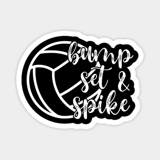 Bump Set & Spike Volleyball Magnet