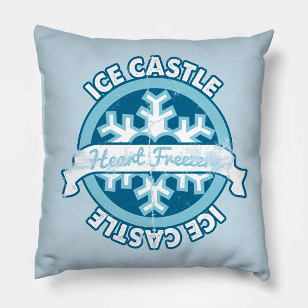 Ice castle Heart Freezers Pillow by SpicyMonocle