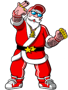 Hipster Santa Claus Magnet