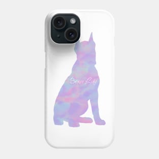 Boxer Life Rainbow Pastel Boxer Sitting Phone Case