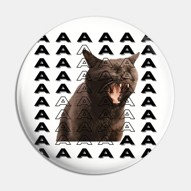 Scream Black cat AAAAA Pin by Binsy