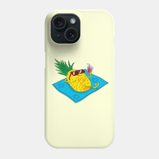 Pineapple on the beach Phone Case