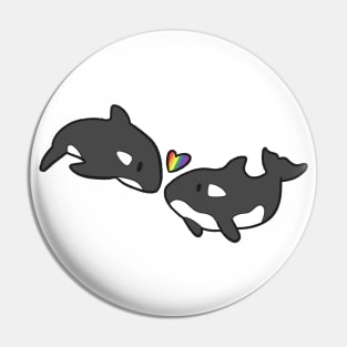 Gay whale pride Pin