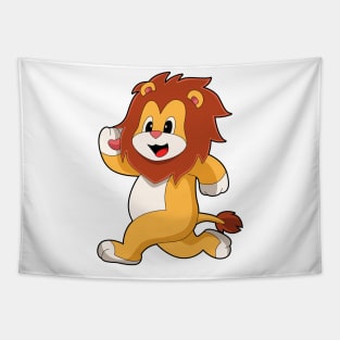 Lion Runner Running Tapestry